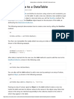 Adding Data To A DataTable