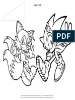 Desenhos do Sonic e Tails para colorir