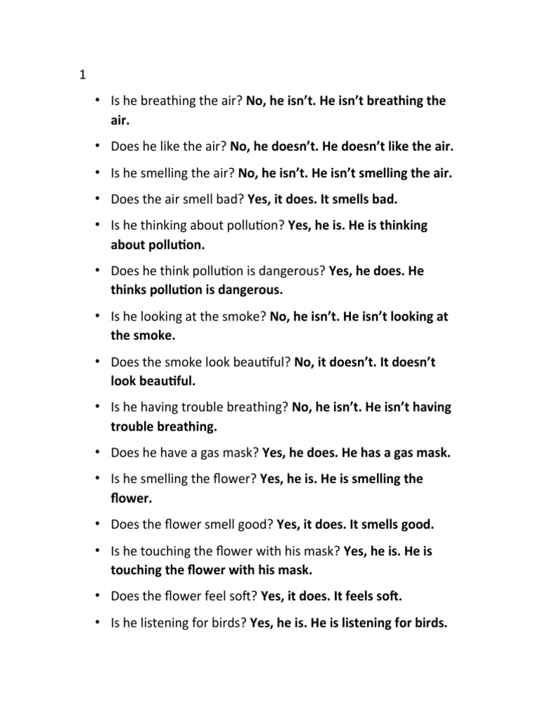 Lesson 03 State and Action Verbs Homework | PDF | Camera