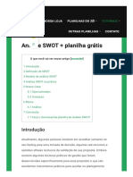 Análise SWOT + Planilha Gratuita