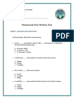 Homework 1 First Exam (First Version)