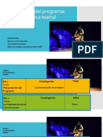 Presentación Del Programa Teoria y Practica Teatral