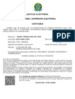 Certidão de Quitação Eleitoral - Tribunal Superior Eleitoral