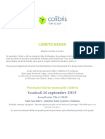 Compte Rendu Soiree Colibris Du 14 Juin 2019