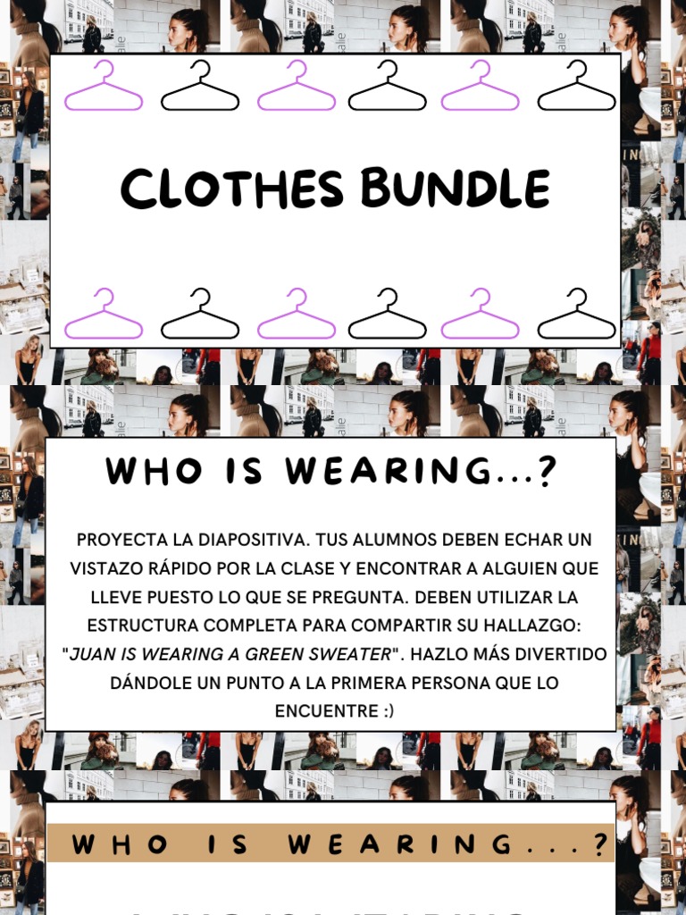 Clothes Identification Activities PDF