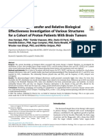 Linear Energy Transfer and Relative Biological Effectiveness Investigation of Various Structures For A Cohort of Proton Patients With Brain Tumors