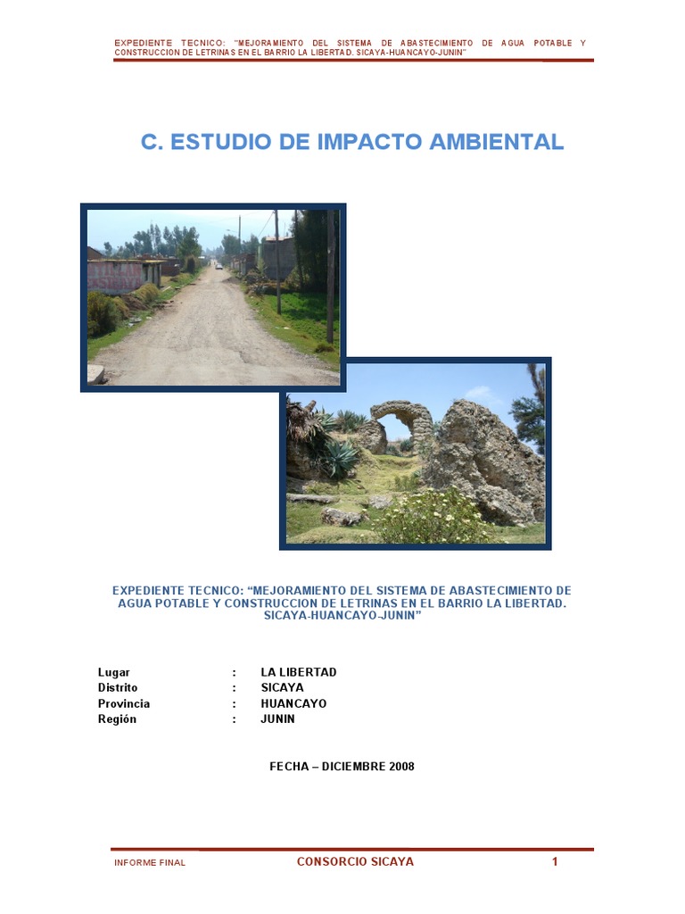 Iii. C. Estudio de Impacto Ambiental | PDF | Entorno natural | Residuos