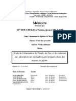 Etude de L'élimination Du Plomb, Du Zinc Et Du Cadmium Par Adsorption Sur Un Charbone Actif Préparé À Base Des Noyaux de Jujuba