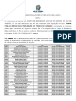 Resultado preliminar de pedidos de isenção de taxa de concurso do Corpo de Bombeiros RJ