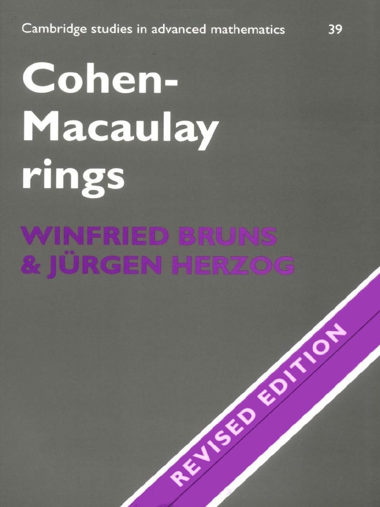 Cohen-Macaulay Rings Overview | PDF | Ring (Mathematics) | Mathematics