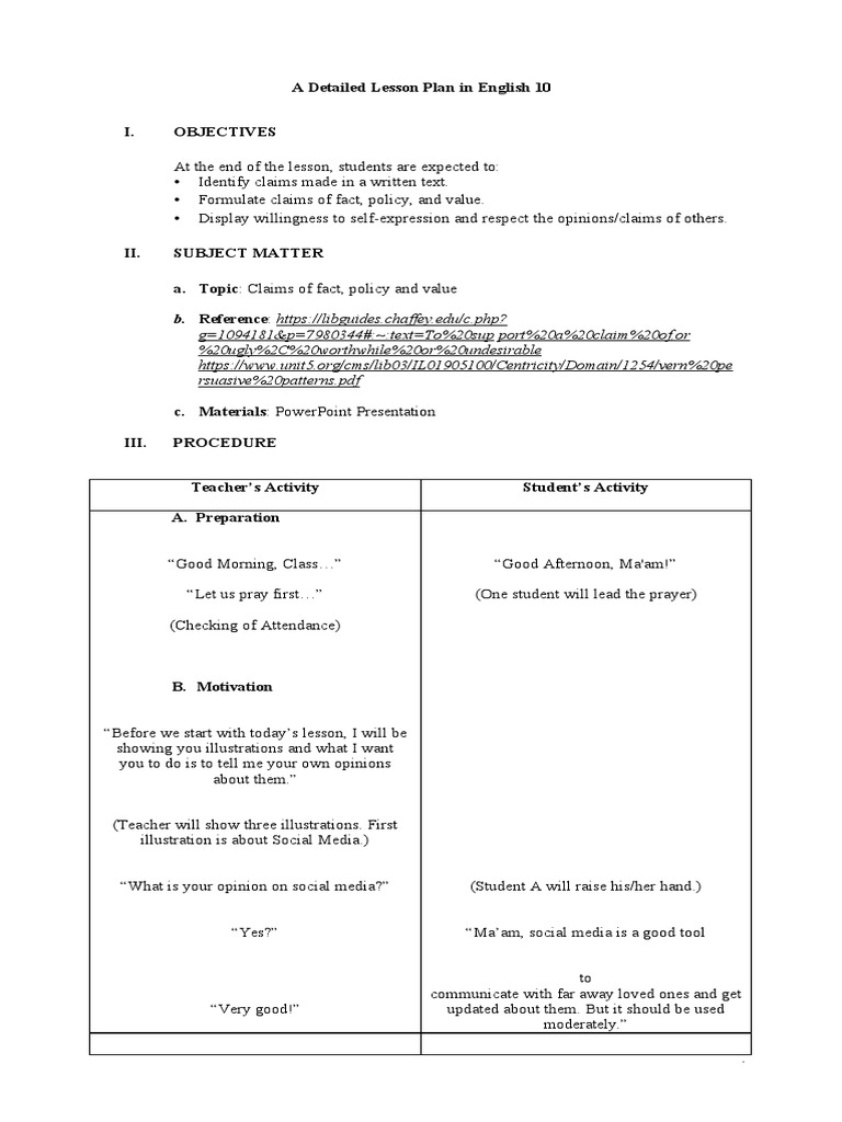 Claims of Fact, Policy, and Value Lesson | PDF | Argument | Smoking