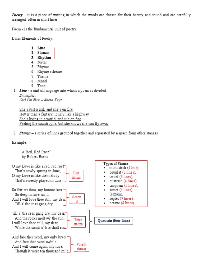 COT. Handout For Students PDF Poetry Stress (Linguistics)