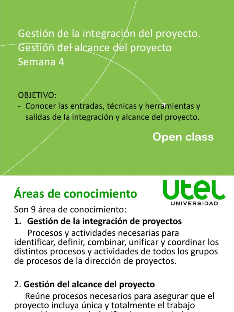 Gestión de la Integración del Proyecto | PDF | Gestión de proyectos ...