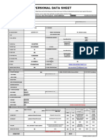 Personal Data Sheet (PDS) Form