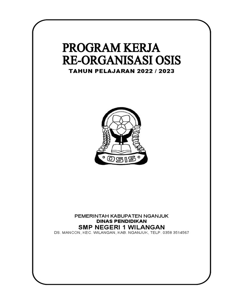 Reorganisasi Pengurus OSIS SMPN 1 Wilangan | PDF