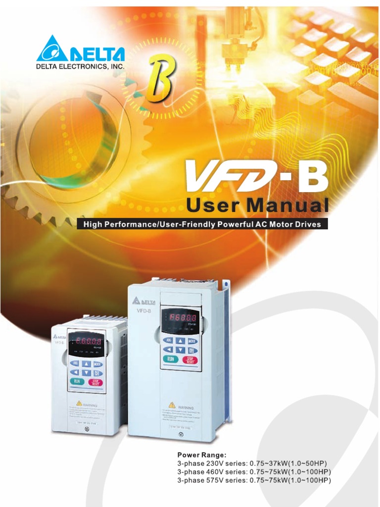 Delta VFD-B Manual | Alternating Current | Power Inverter
