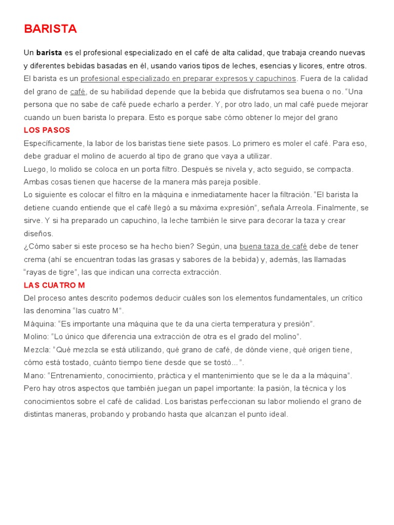 BARISTA | PDF