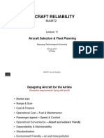 Aircraft Reliability: Aircraft Selection & Fleet Planning