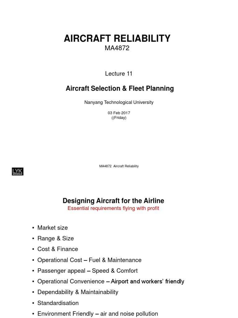 Aircraft Selection & Fleet Planning Guide | PDF | Airlines | Aircraft
