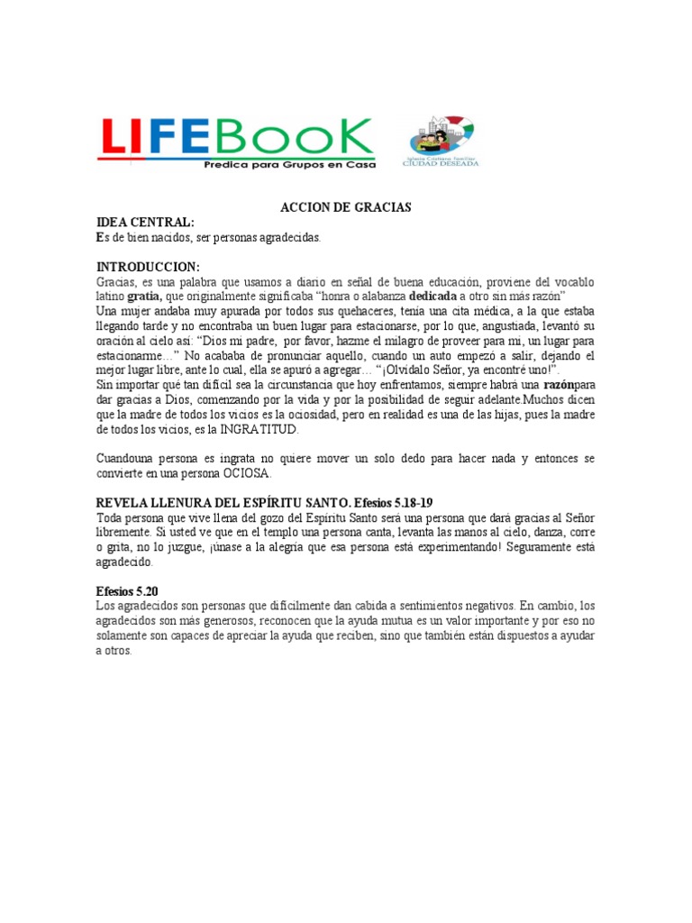 La Importancia de la Gratitud a Dios | PDF | Gratitud | Salmos