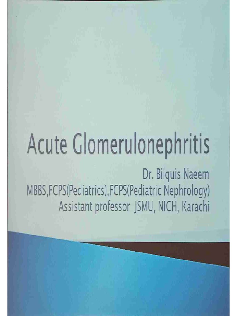 Acute Glomerulonephritis | PDF