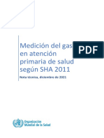 Medición Del Gasto en Atención Primaria de Salud