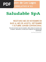 Región de Los Lagos Recetarios Noviembre Correlativo N°03 - Saludable Spa