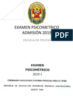 Examen Psicometrico Admisión 2019