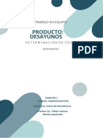 Producto: Desayunos: Trabajo en Equipo