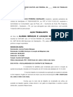 Petição Inicial Ação Trabalhista Josivan Pereira Marques X Alumark