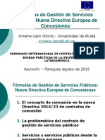 Fórmulas de Gestión de Servicios Públicos: Nueva Directiva Europea de Concesiones