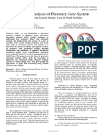 Structural Analysis of Planetary Gear System Focusing On The System Mainly Used in Wind Turbines