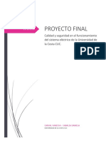 Calidad y Seguridad en El Funcionamiento Del Sistema Eléctrico en La Universidad de La Costa CUC