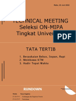 Technical Meeting Seleksi on-MIPA
