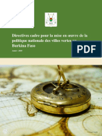 Directives Cadres Villes Vertes Du Burkina - Versions Finale - Francais - 29!11!2019 - Non Officielle