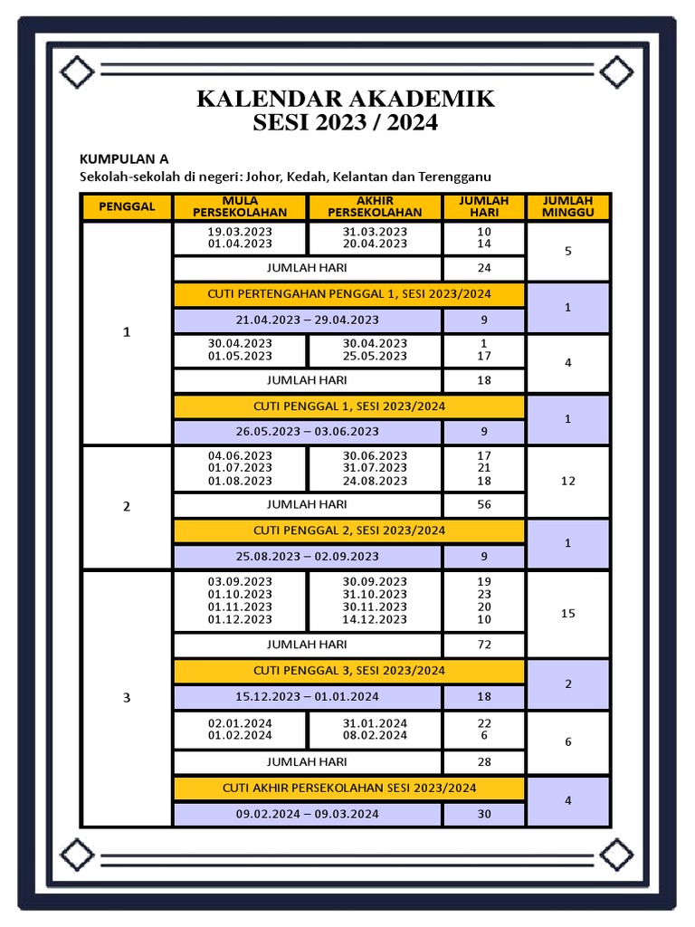 Kalendar Akademik 20232024 PDF