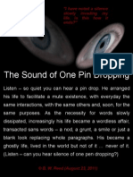 The Sound of One Pin Dropping