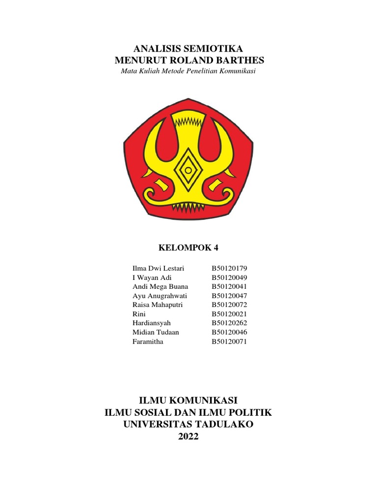 Analisis Semiotika Roland Barthes | PDF | Ilmu Sosial | Filsafat