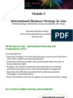 Module 5B International Business Strategy - International Sourcing and Production in APAC