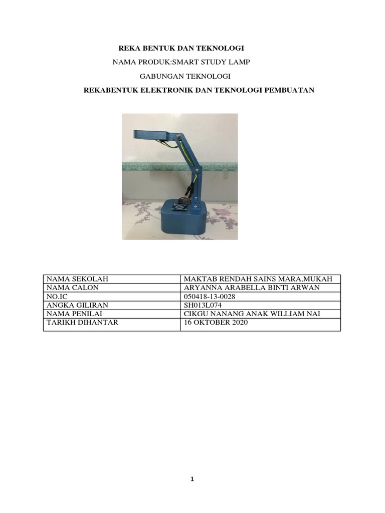 Laporan Projek KSSM RBT Tingkatan 3-Aryanna | PDF