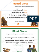 Au t2 e 2119 Verse Poetry Terms A4 Display Poster