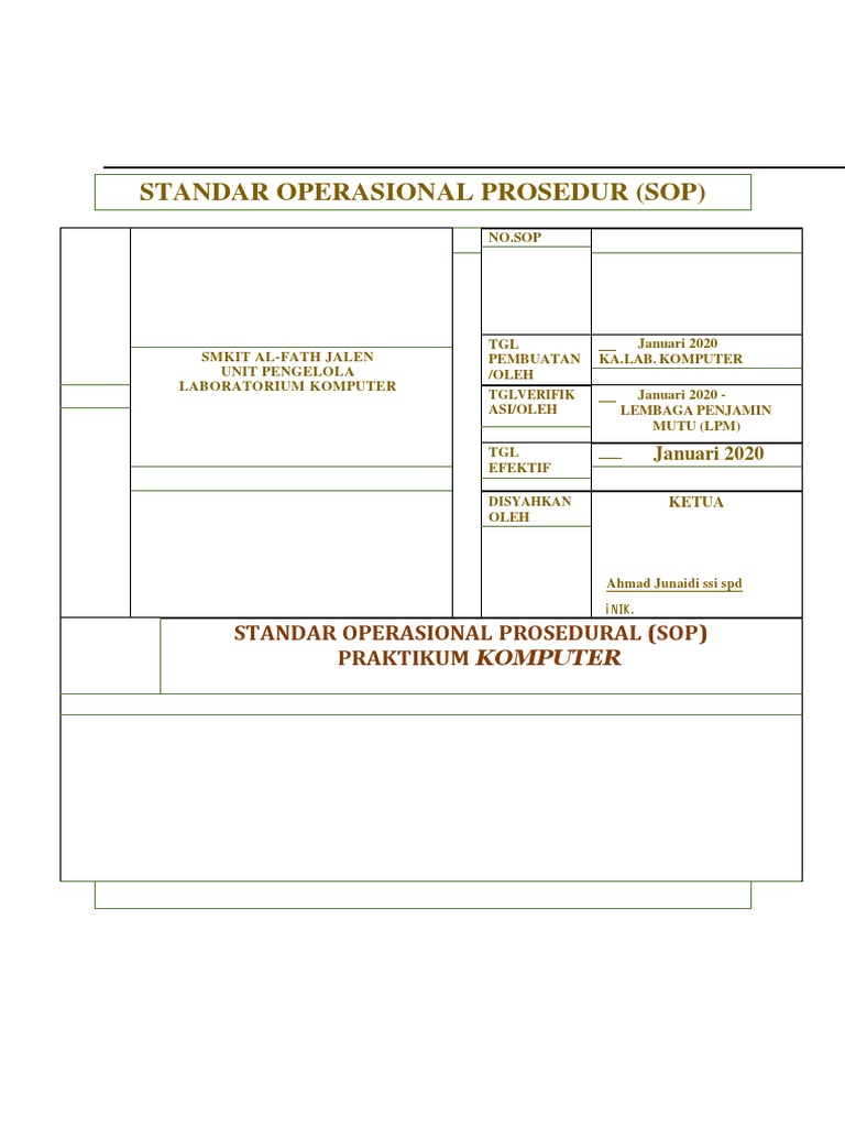 SOP Lab. Komputer PDF