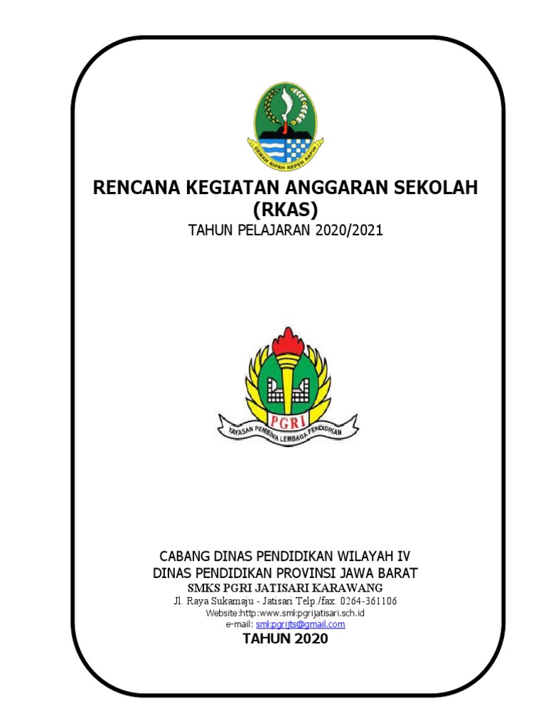 RKAS 2020/2021 SMK PGRI Jatisari | PDF