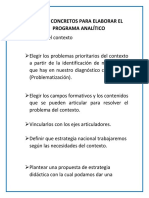 Pasos Concretos para Elaborar El Programa Analítico