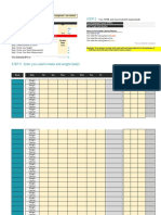 Updated Nutrition Spreadsheet (With Workout Tracker)