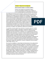 Reporte de Investigación. La Actividad Económica Desde Un Contexto Jurídico