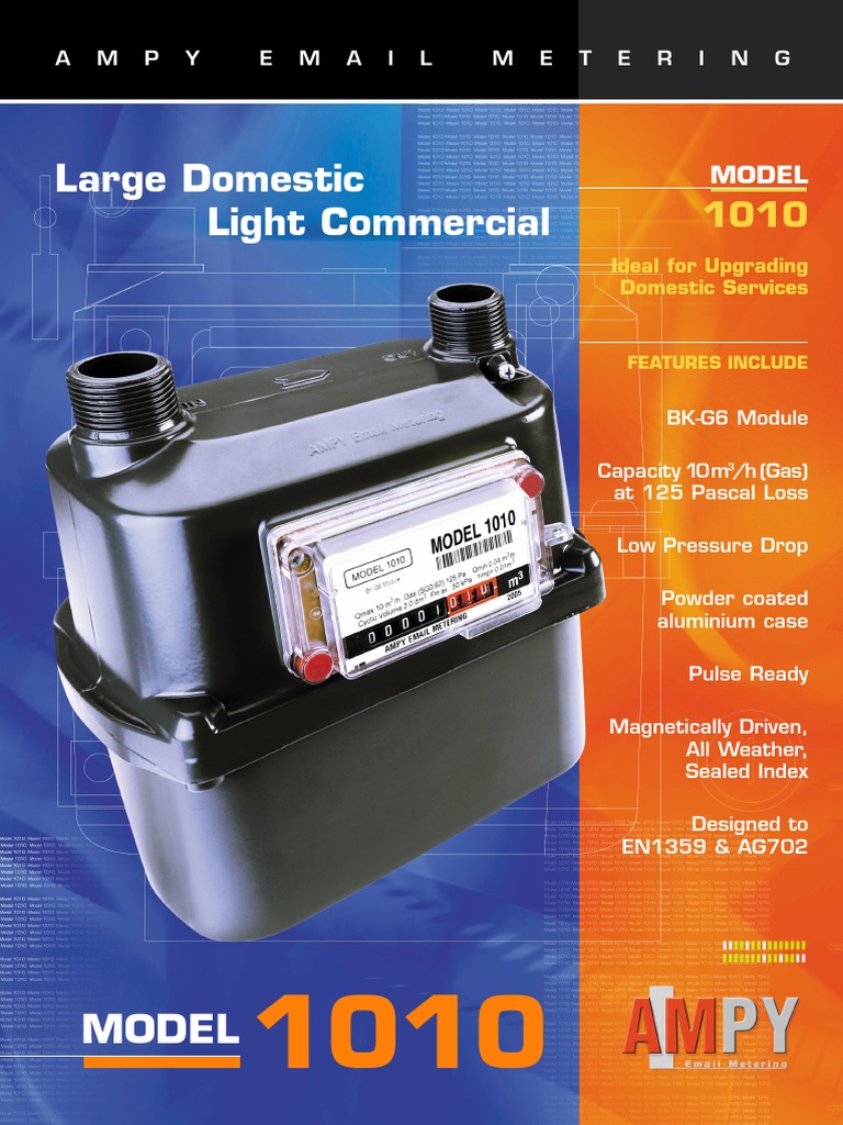 Model 1010 Gas Meter Specifications | PDF | Physical Sciences | Chemistry