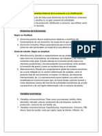 Glosario Sobre Los Elementos Básicos de La Economía y Su Clasificación.