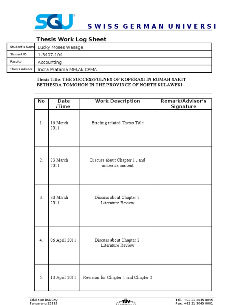 Thesis Work Log for Koperasi Study | PDF | Technology & Engineering
