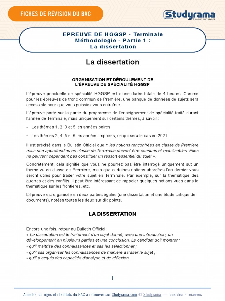 dissertation francais 2021